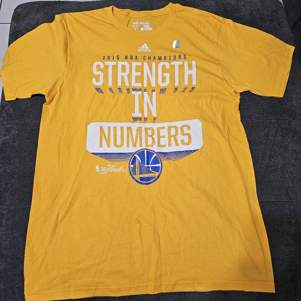 adidas Yellow Golden State Warriors "Strength in Numbers" Tee